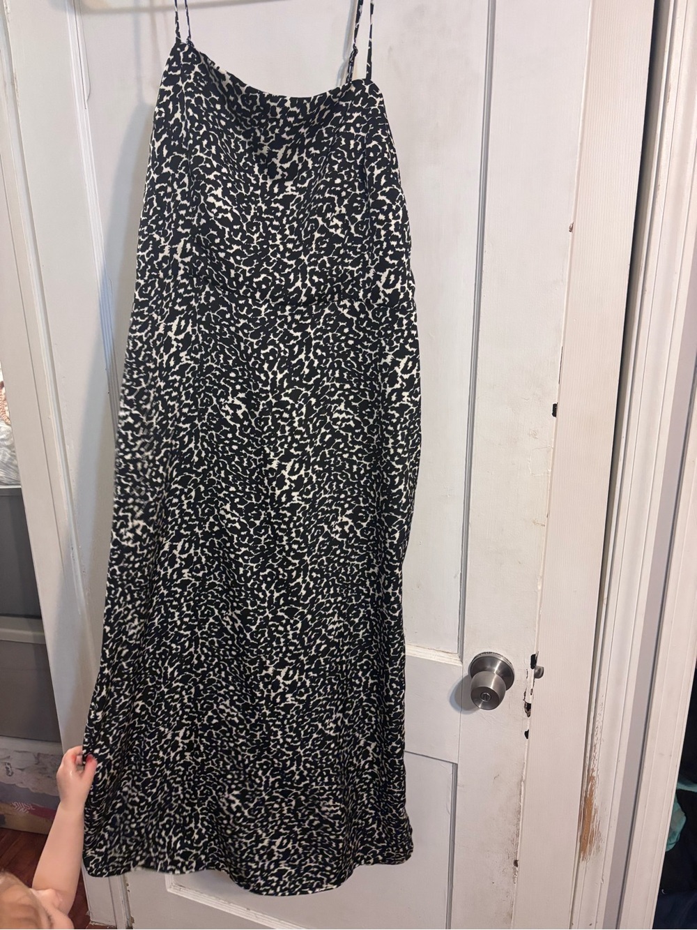 a new day Black and White Printed Midi Slip Dress